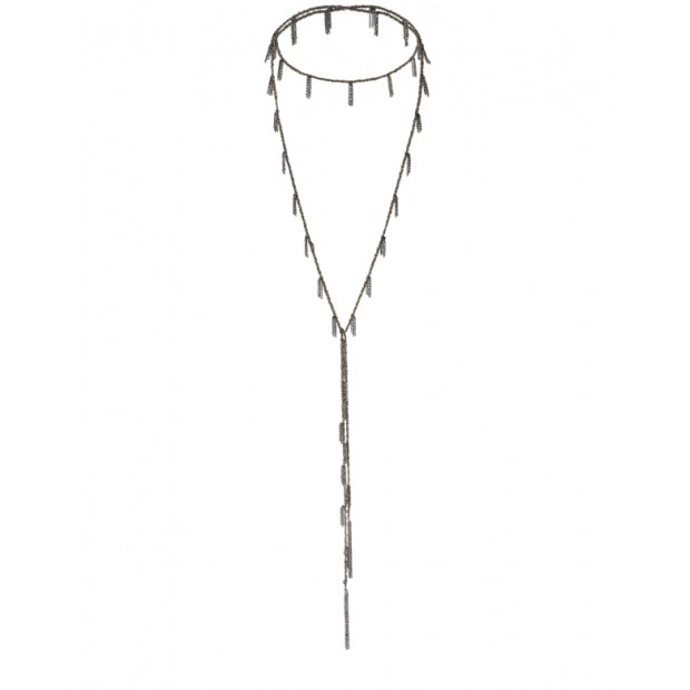 Marie Laure Chamorel ilgas sidabro kaklo papuošalas 